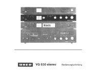 Uher VG-830 - Owners Manual 